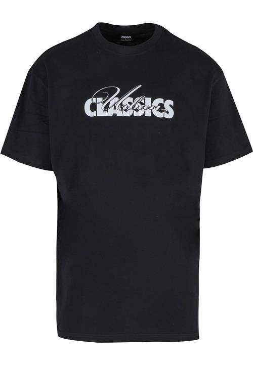 Urban Classics Bluser & t-shirts 'Cursive Bold'  sort / hvid