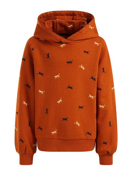 Se WE Fashion Sweatshirt  beige / mørkeblå / orange ved About You