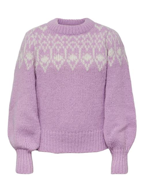 Pieces Kids Pullover 'Nyla'  lilla / hvid