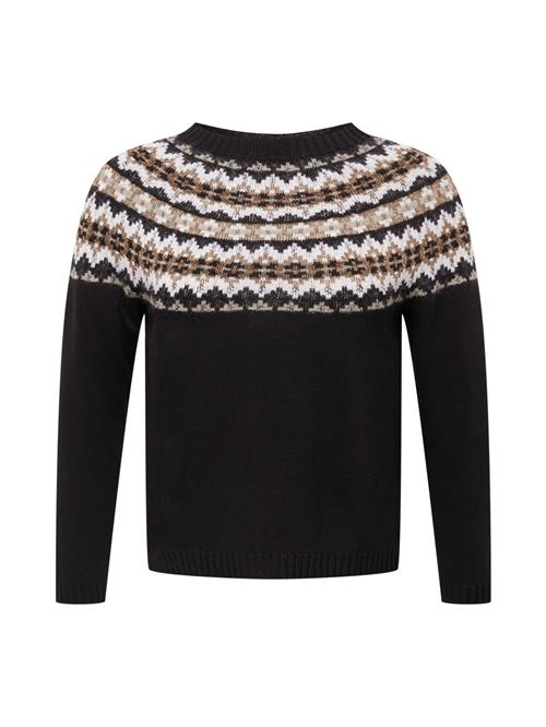 Se Persona by Marina Rinaldi Pullover 'ARCANO'  guld / sort / hvid ved About You