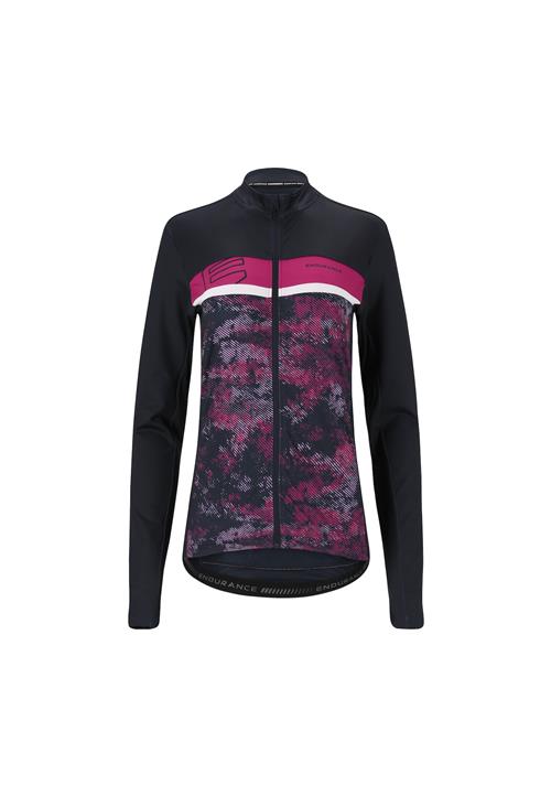 ENDURANCE Funktionsbluse 'Dharma'  lilla / mørk pink / sort / hvid