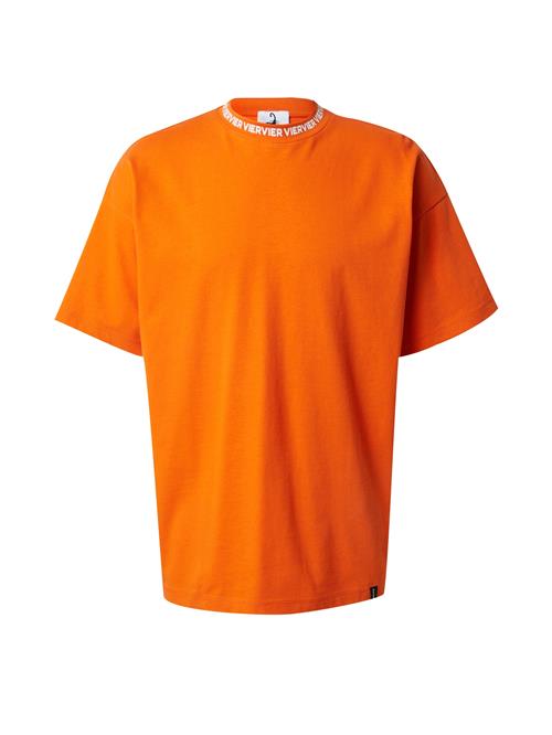 VIERVIER Shirts 'Beren'  mørkeorange / hvid