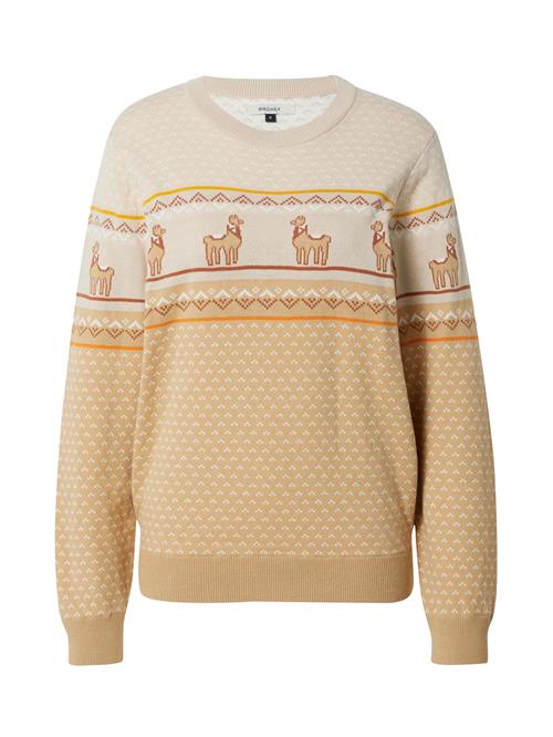 Iriedaily Pullover 'Rudy'  nude / lysebeige / mandarin / hvid