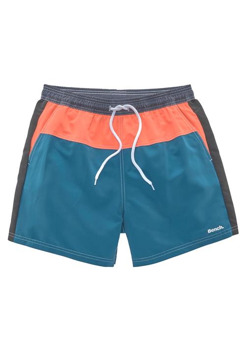 BENCH Badeshorts  marin / petroleum / orange / sort