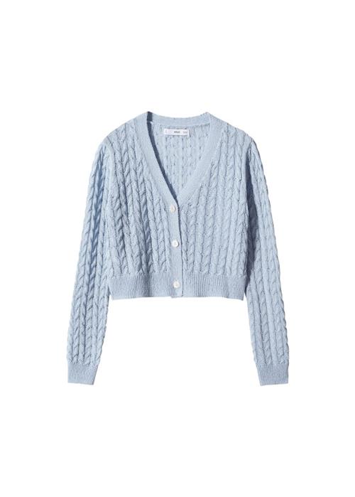 Se MANGO Cardigan  pastelblå ved About You