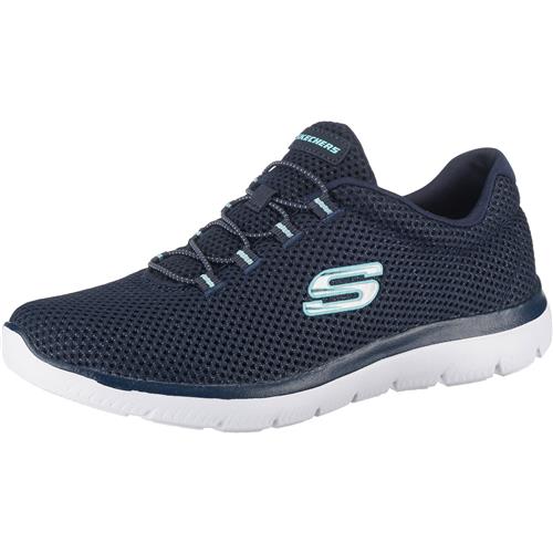 Se SKECHERS Sneaker low 'Summits'  navy / turkis / hvid ved About You