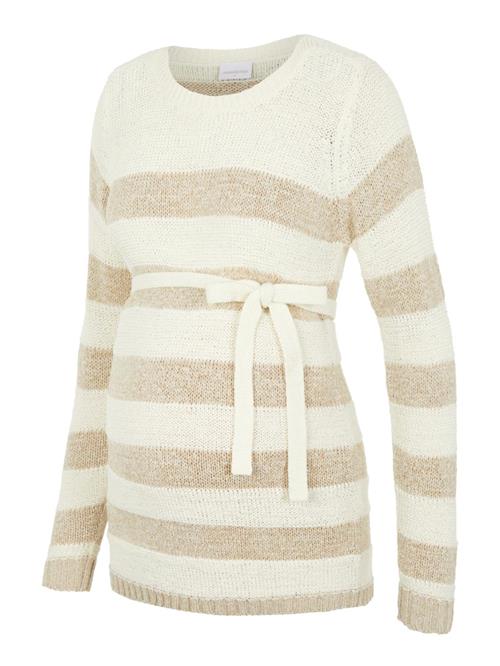 MAMALICIOUS Pullover 'Sandy'  beige / uldhvid