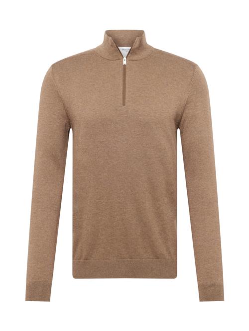 SELECTED HOMME Pullover 'Berg'  brun