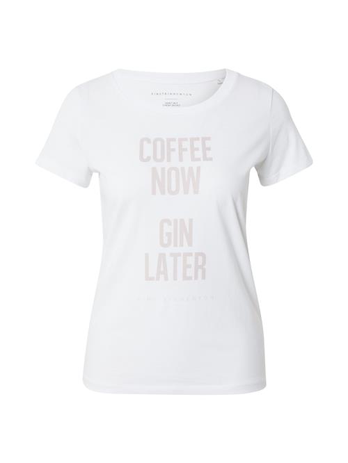 EINSTEIN & NEWTON Shirts 'Gin'  lysebrun / hvid