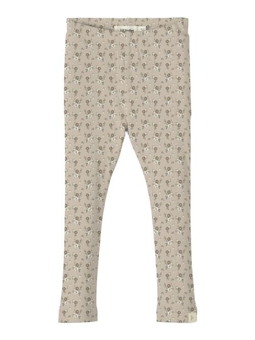 Lil'Atelier Leggings 'NMFGAGO LIL'  beige / mørkegrøn / hvid