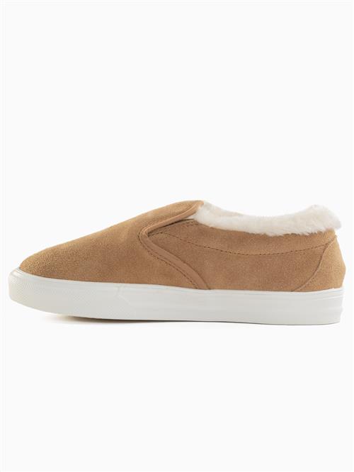 Minnetonka Slip On 'Wilder'  creme / lysebrun