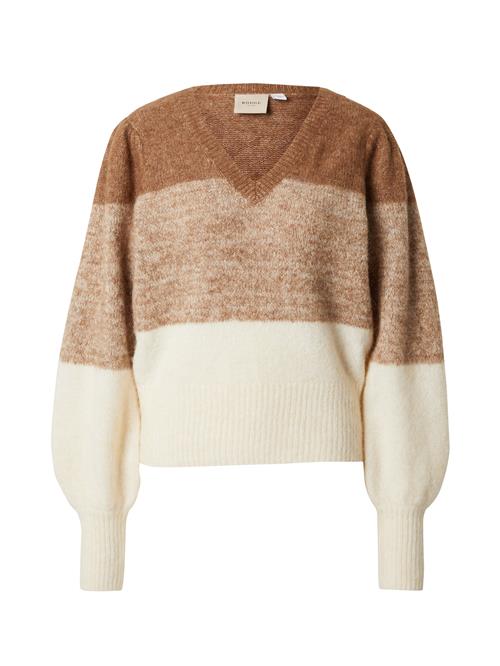 Se VILA ROUGE EDIT Pullover 'MALOU'  creme / brun / brun-meleret ved About You