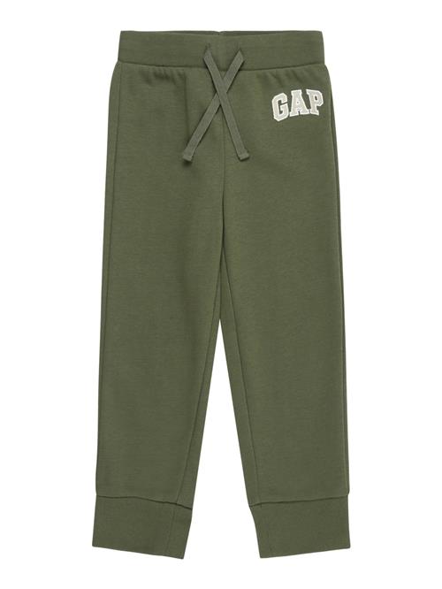 GAP Bukser  beige / mørkegrøn / hvid