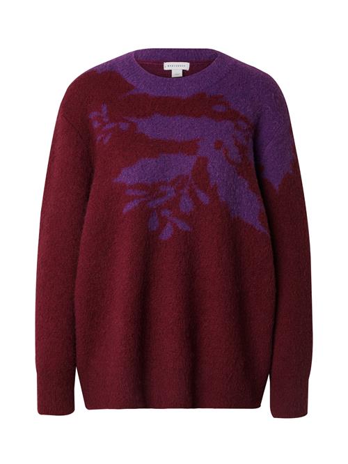 Se Warehouse Pullover 'Holly Christmas'  lyselilla / vinrød ved About You