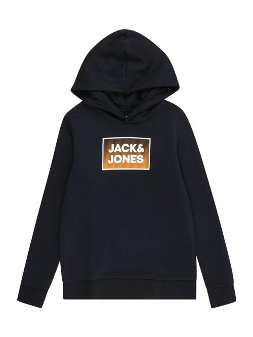 Jack & Jones Junior Sweatshirt 'JJSteel'  marin / orange / hvid