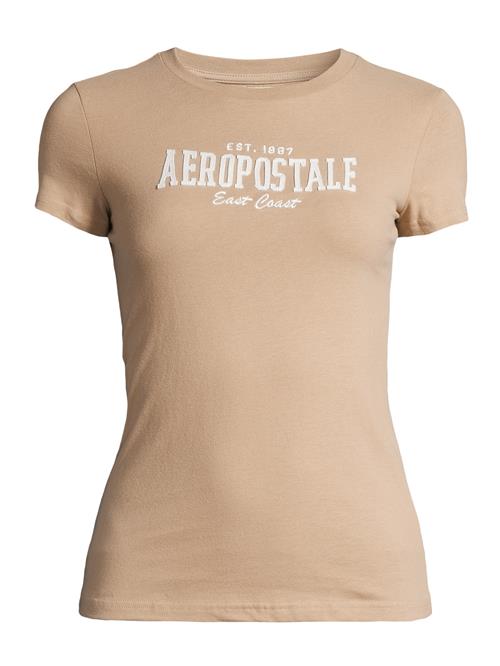 Se AÉROPOSTALE Shirts  mørkebeige / hvid ved About You