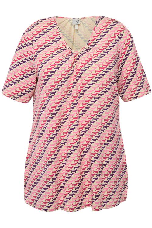 Ulla Popken Shirts  beige / lilla / pink / pitaya