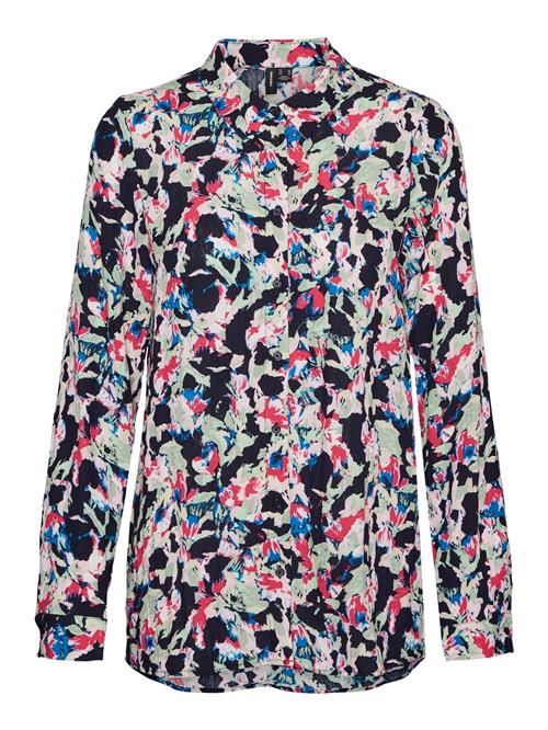 Se VERO MODA Bluse 'Bonni'  blå / navy / grøn / pink ved About You