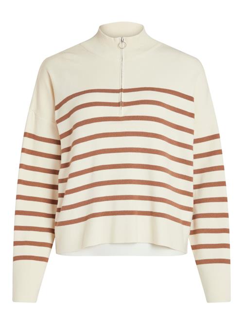 VILA Pullover 'Melinia'  beige / rustbrun