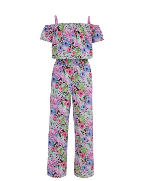 Se WE Fashion Overall  grøn / lilla / pink ved About You