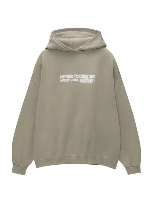 Se Pull&Bear Sweatshirt  khaki / offwhite ved About You