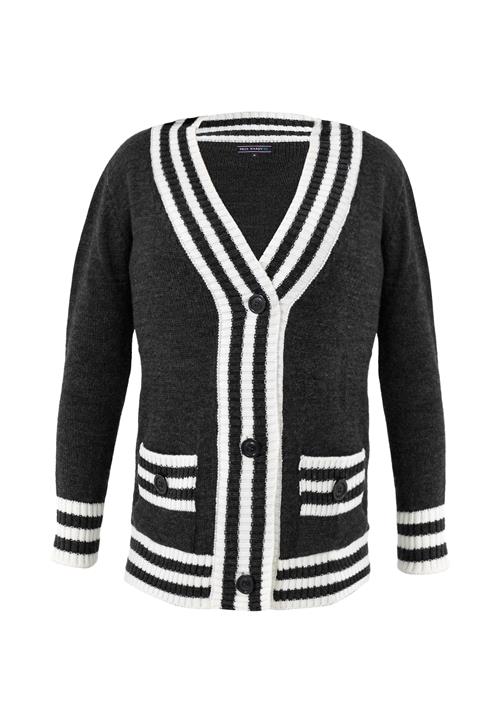 Felix Hardy Cardigan  antracit / hvid