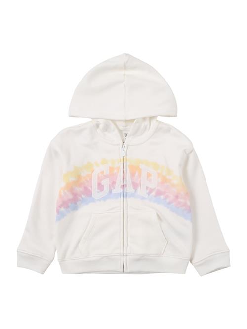 GAP Sweatjakke 'IE RAINBOW'  lyseblå / gul / orange / offwhite