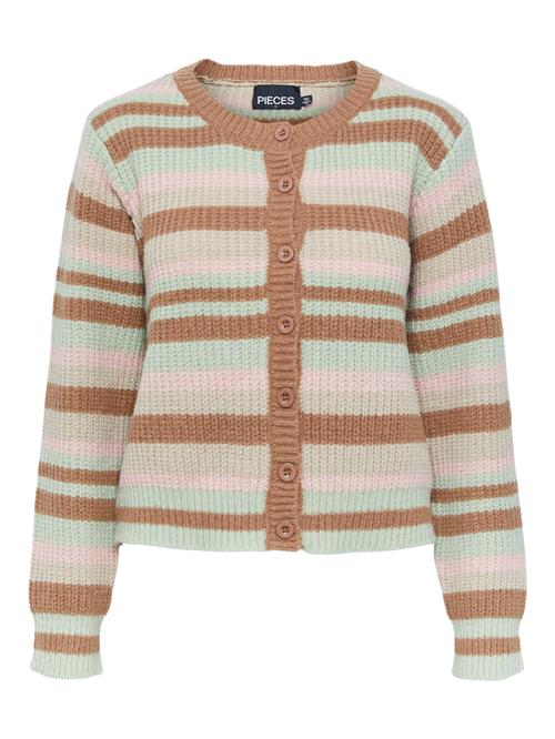 Se PIECES Cardigan 'CALIFA'  beige / karamel / mint / lyserød ved About You