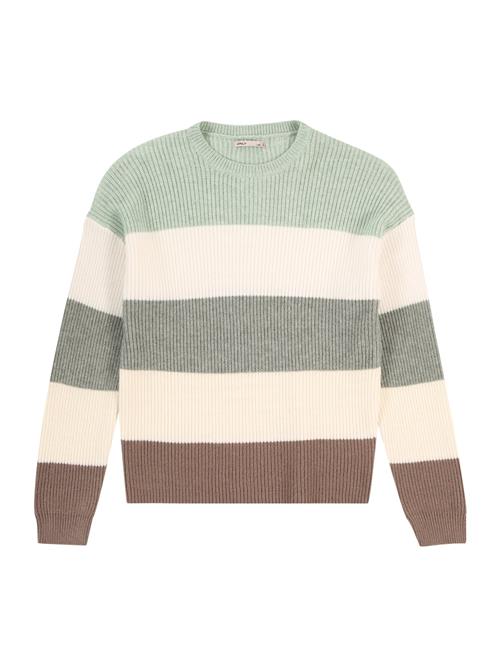 Se KIDS ONLY Pullover 'KONSandy'  creme / brun / mint / mørkegrøn ved About You