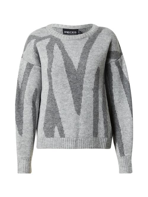 PIECES Pullover 'KAMILLA'  grå / mørkegrå