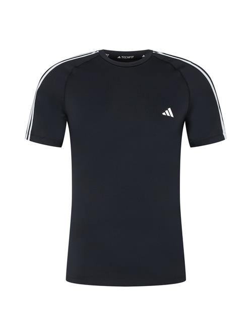 ADIDAS PERFORMANCE Funktionsskjorte 'Techfit 3-Stripes '  sort / hvid