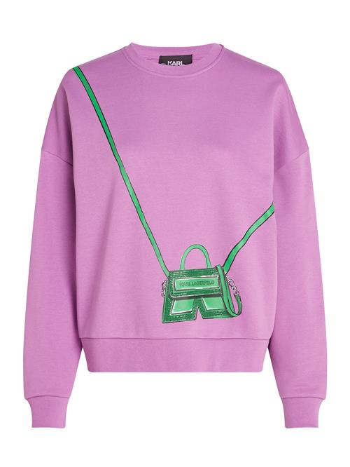 Karl Lagerfeld Sweatshirt 'IKON'  lysegrøn / mørkegrøn / orkidee