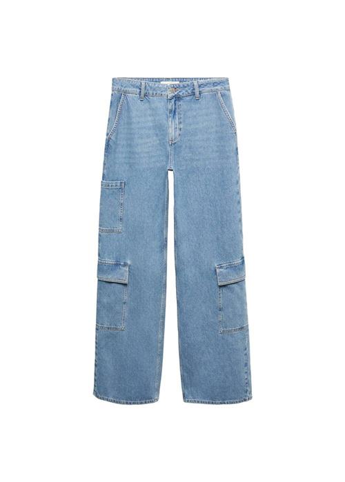 MANGO Cargojeans  blue denim