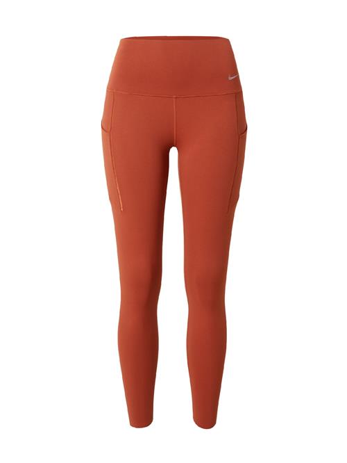 NIKE Sportsbukser 'UNIVERSA'  orange-meleret / hvid