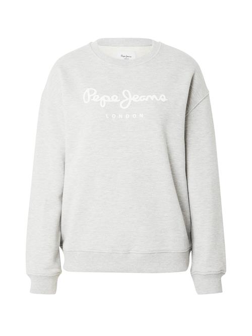 Pepe Jeans Sweatshirt 'NANE RO'  grå-meleret / hvid