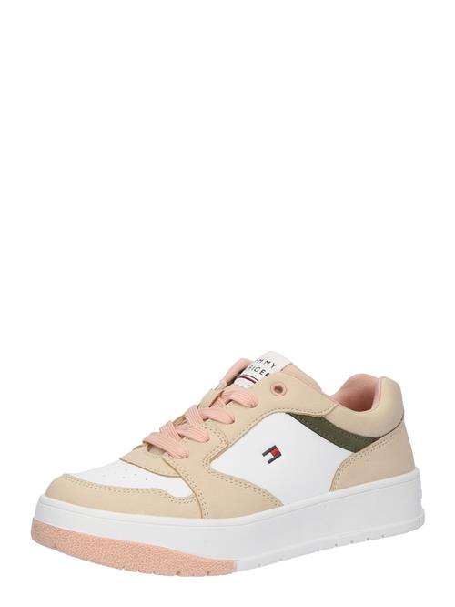 Se TOMMY HILFIGER Sneakers  creme / mørkegrøn / hvid ved About You