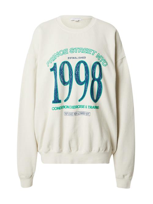 Se TOPSHOP Sweatshirt  ecru / mørkeblå / jade ved About You