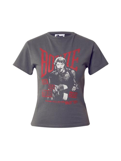 TOPSHOP Shirts 'David Bowie'  mørkegrå / rød / hvid