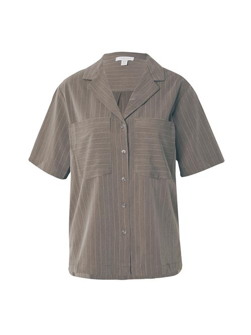 TOPSHOP Bluse  taupe / hvid