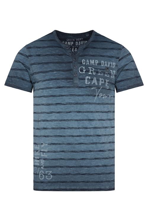 CAMP DAVID Bluser & t-shirts 'Paragliding Cape Town I'  marin / navy / hvid