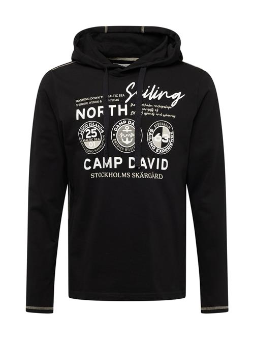 CAMP DAVID Bluser & t-shirts 'Cruise North'  lysegrå / sort / hvid