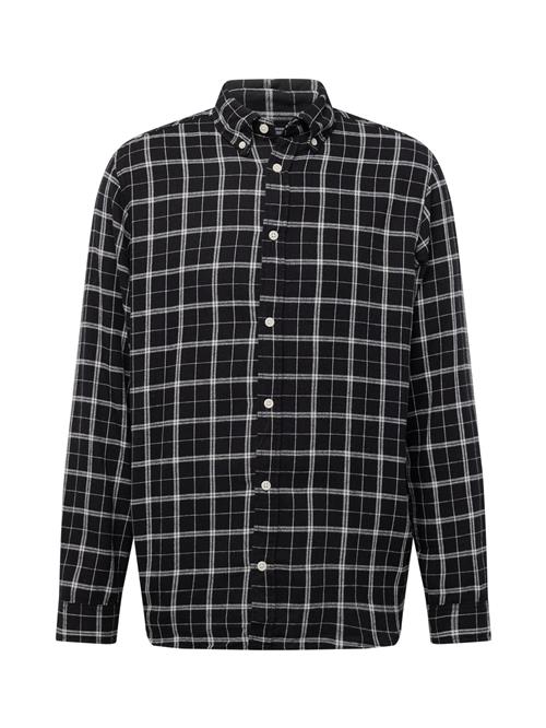 JACK & JONES Skjorte 'JORCozy'  sort / hvid