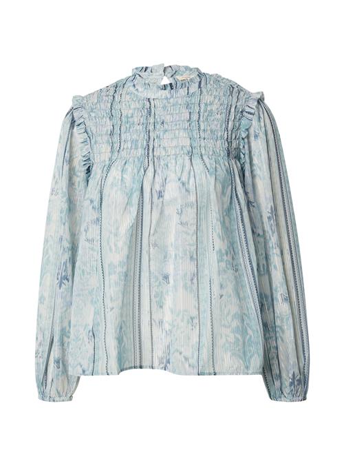 River Island Bluse  pastelblå / hvid