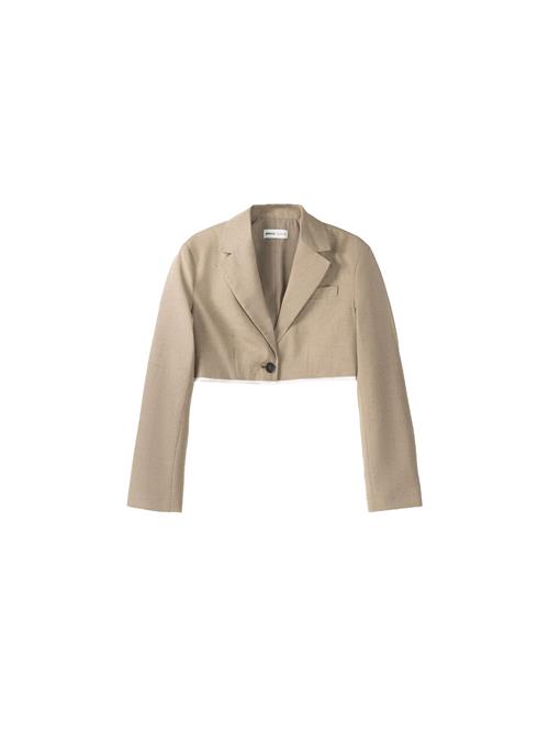 Se Bershka Blazer  taupe / hvid ved About You