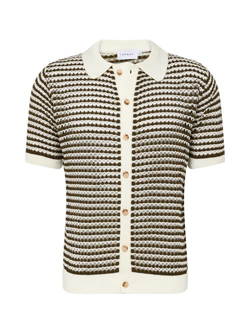 TOPMAN Cardigan  oliven / uldhvid