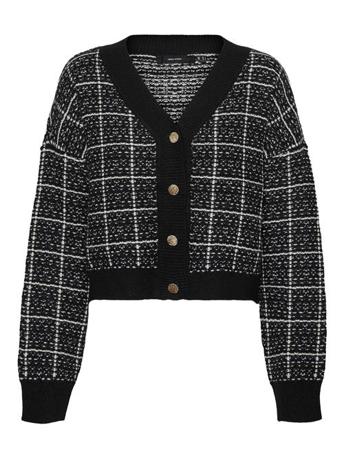 VERO MODA Cardigan 'Kia'  sort / hvid