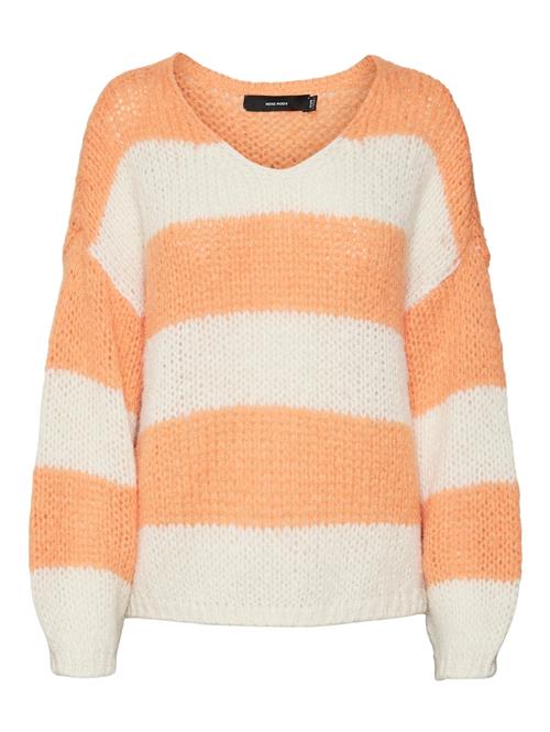 VERO MODA Pullover 'ERIN'  orange / hvid