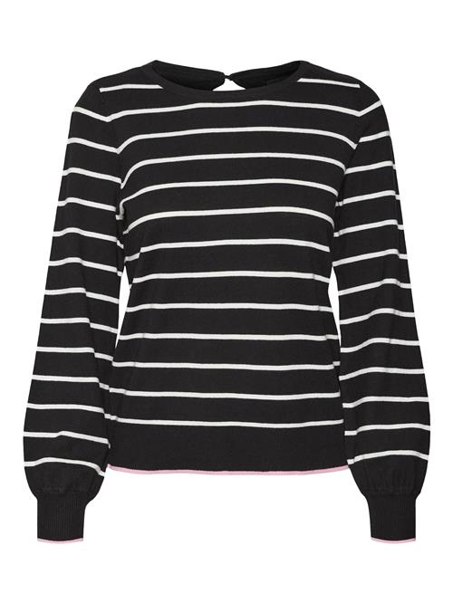 VERO MODA Pullover 'VMALMA'  lyserød / sort / hvid