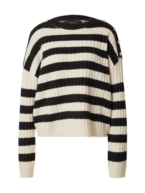 VERO MODA Pullover 'VMElya'  lysebeige / sort