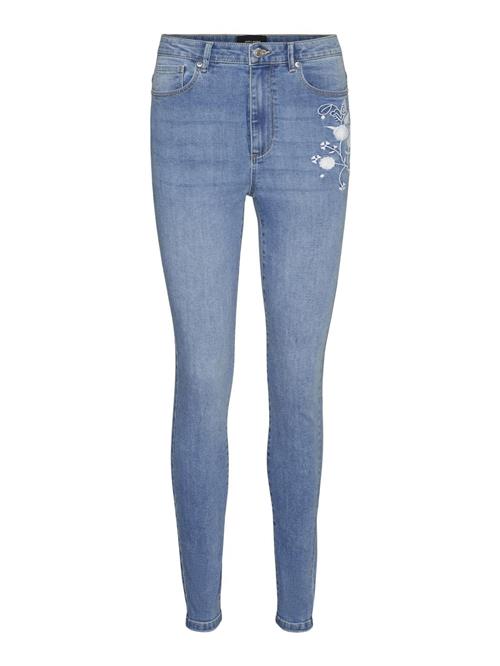 VERO MODA Jeans 'Sophia'  blå / karamel / hvid